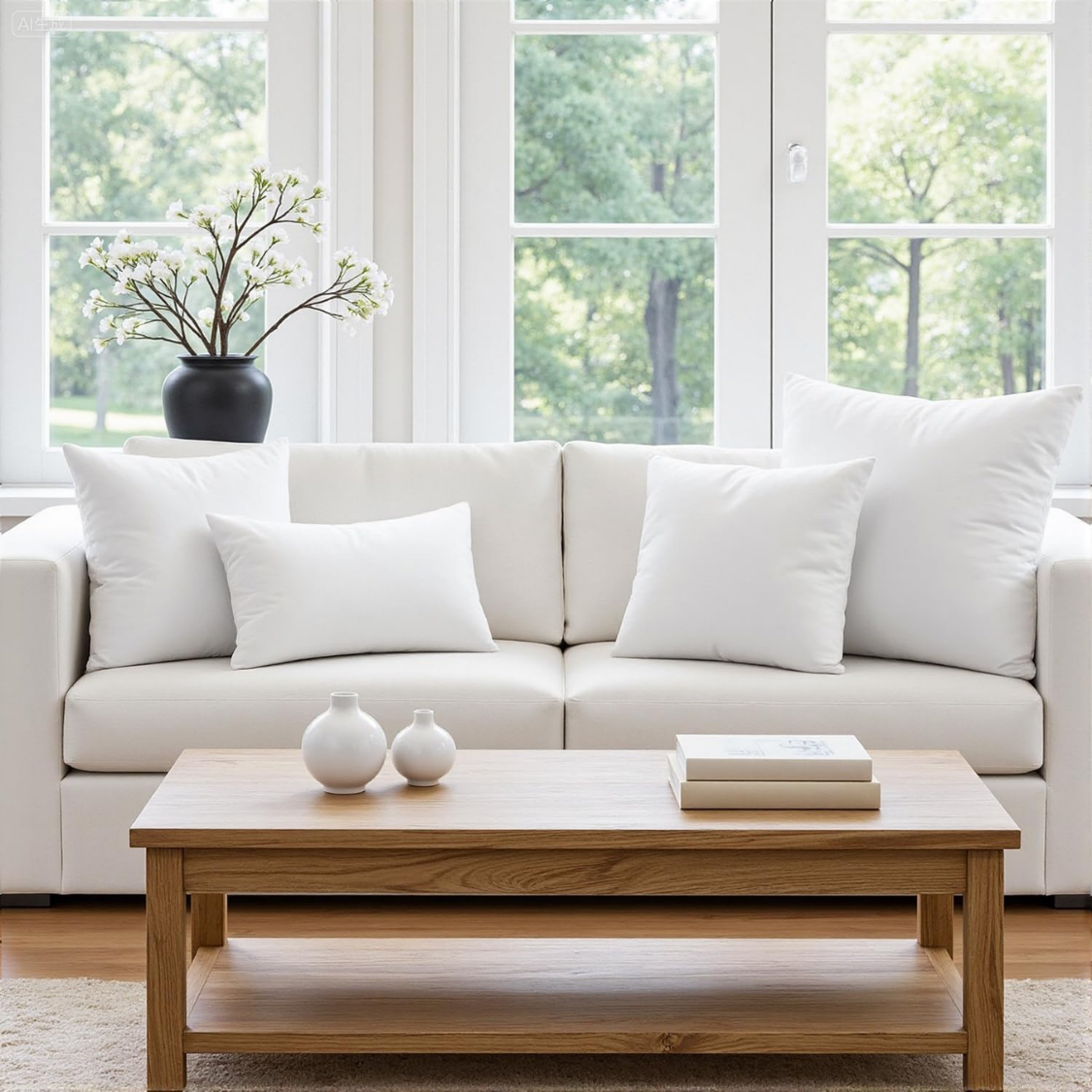 Premium Decorative Pillow Insert - 12x20 Inch Cushion Filler