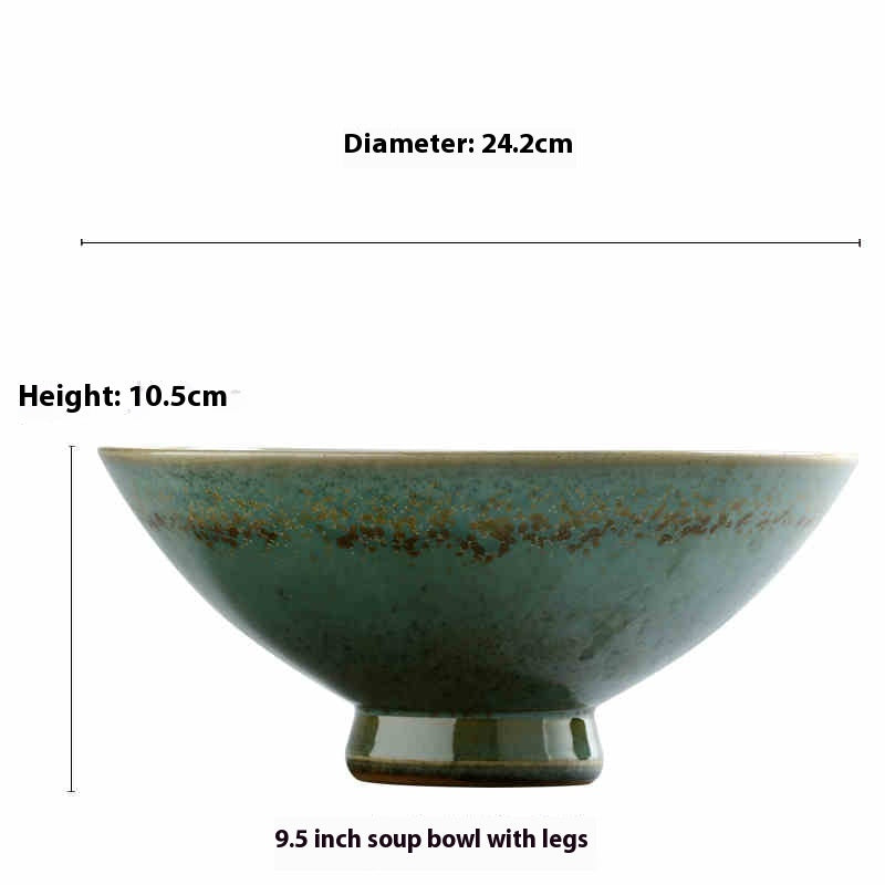 Ceramic Soup Bowl - Creative Retro Dinnerware for Kitchen & Dining