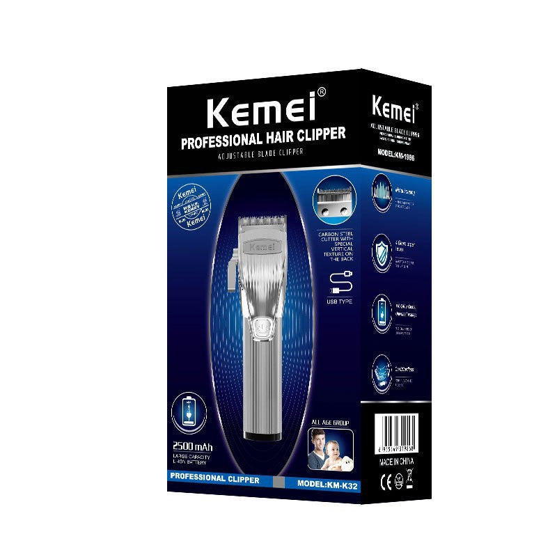 Rechargeable Noise-Reducing Hair Clipper - KM-K32