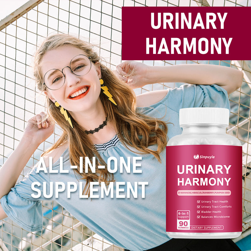 D-Mannose Cranberry Gummies - 6-in-1 Bladder Health Supplement - 90 Count