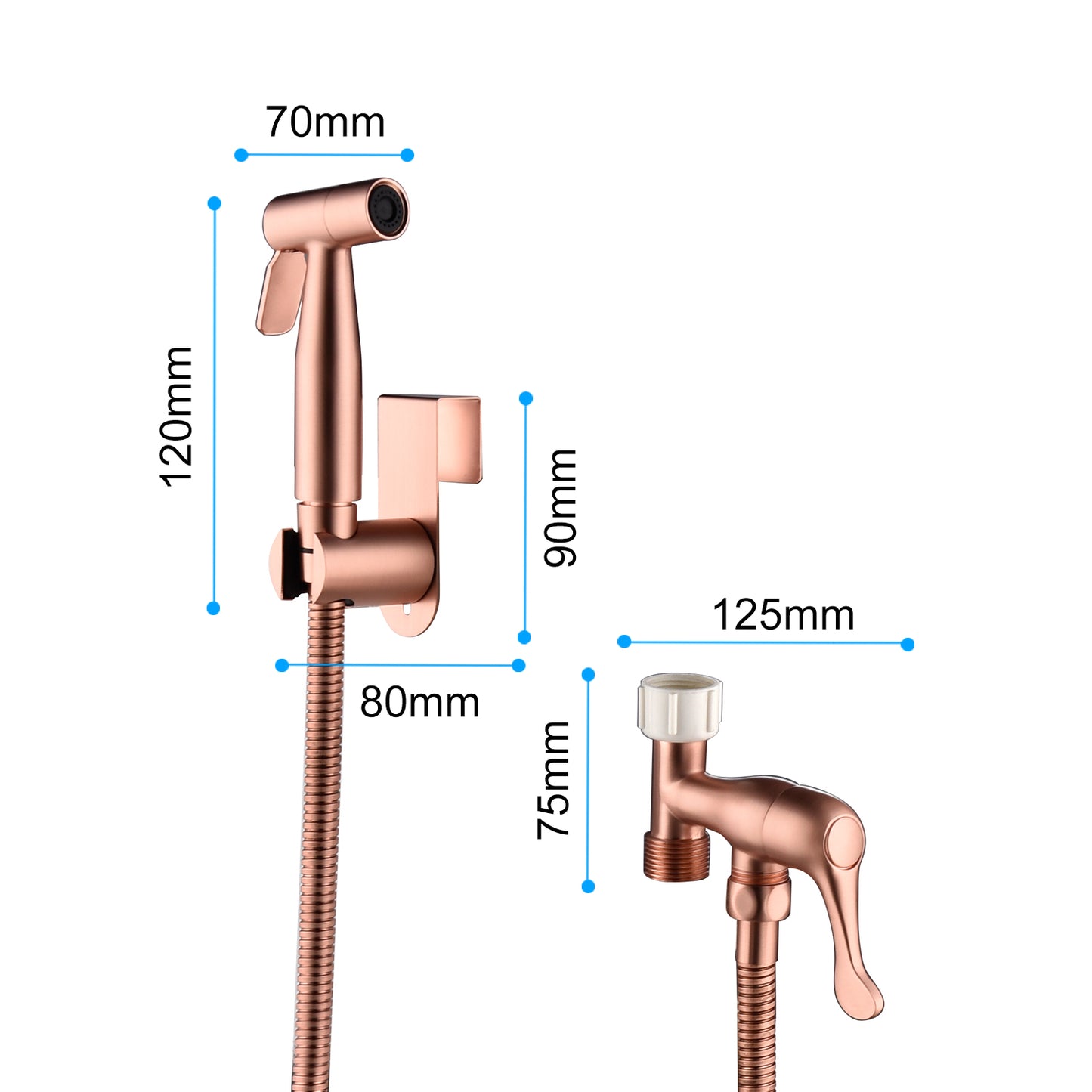 Pet Bathing Spray Gun Kit Rose Gold - Handheld Toilet & Pet Shower
