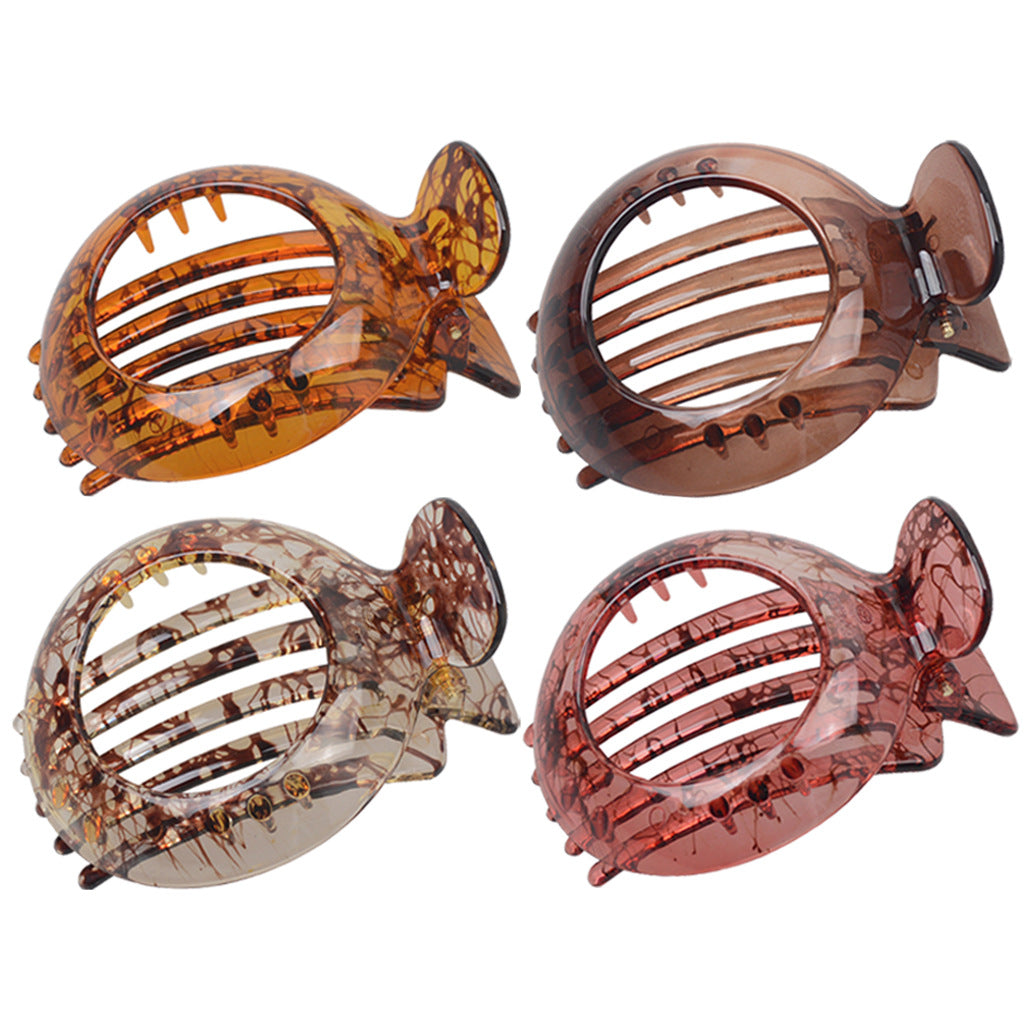 Stylish Round Hollow Hair Barrettes for Women - Multiple Colors