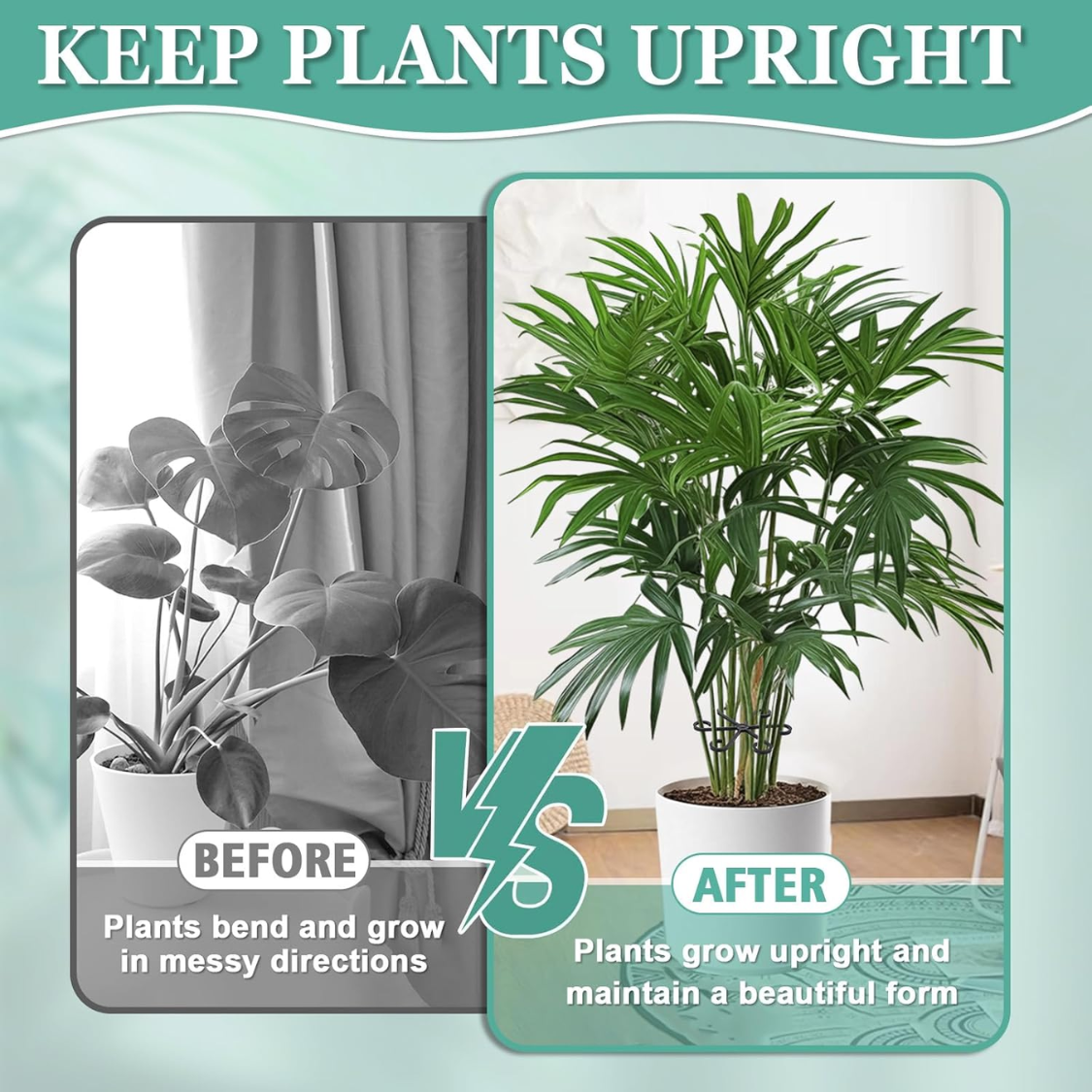 8PCS Reusable Plant Stem Support Stakes for Indoor Plants