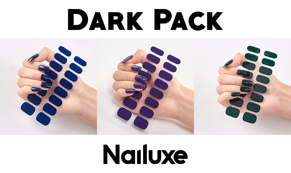 Solid Color Nail Art Wraps - 16 Piece Adhesive Nail Stickers Set
