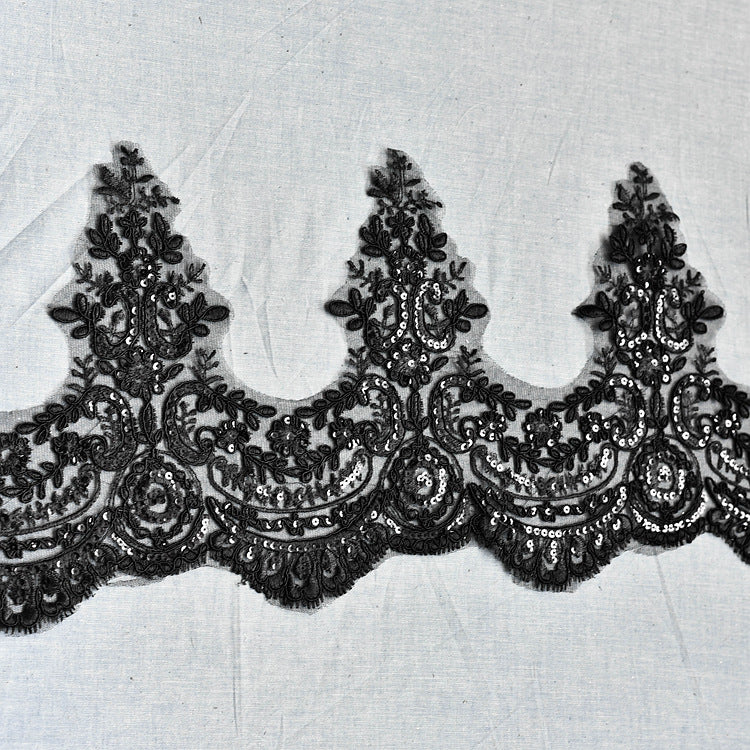Wedding Lace Embroidery Sequin Fabric Accessories for DIY Crafts