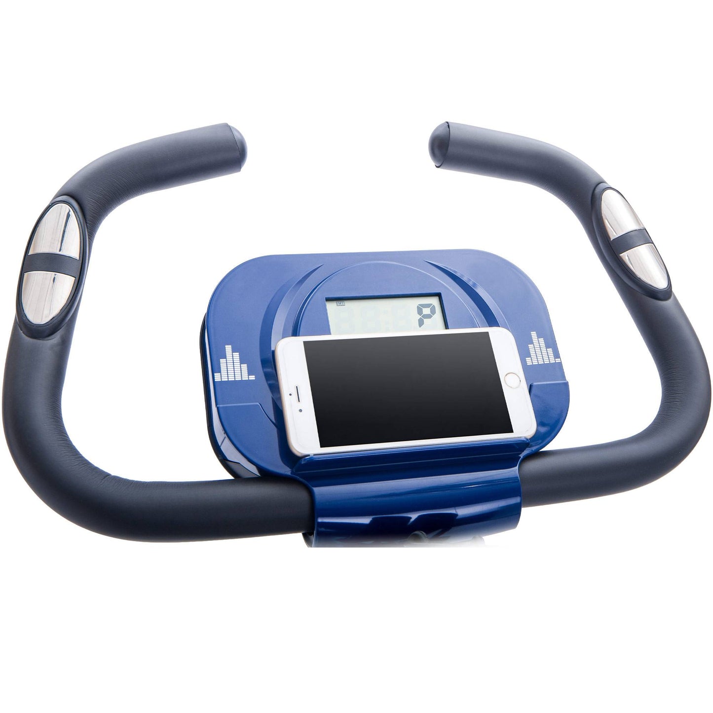 Folding Exercise Bike - Adjustable Resistance, LCD Display, Blue