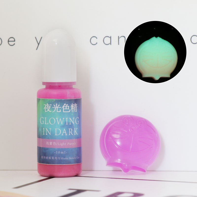 Luminous Resin Pigment for UV & Dark Glow Crafts - 20 Colors, 10ml