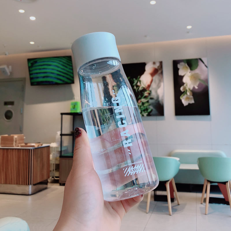 Portable Plastic Water Bottle with Leak-Proof Lid for Sports and School - 550ml/650ml