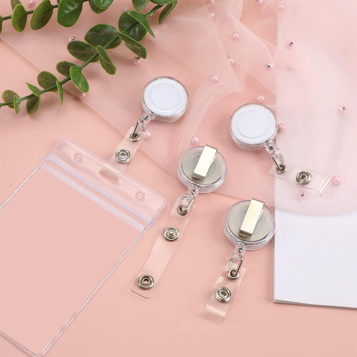 10 Pcs Colorful Retractable Badge Holders - 29.5 Inch