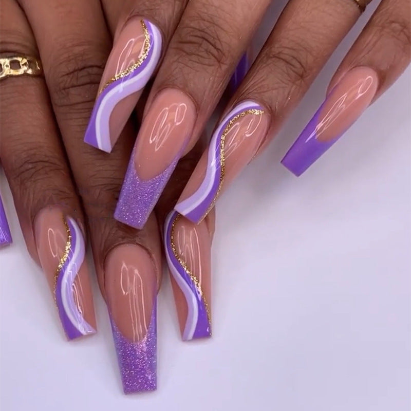 Geometric Aurora Nail Art Patches