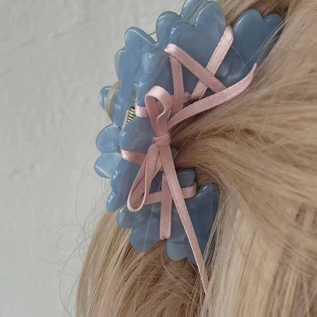 Ballet Ribbon Bow Barrette - Korean Style Acrylic Hair Clip