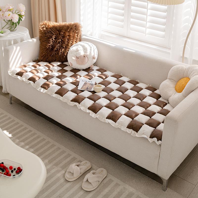 Non-Slip Sofa Cushion Cover - Thickened Chenille Living Room Protector