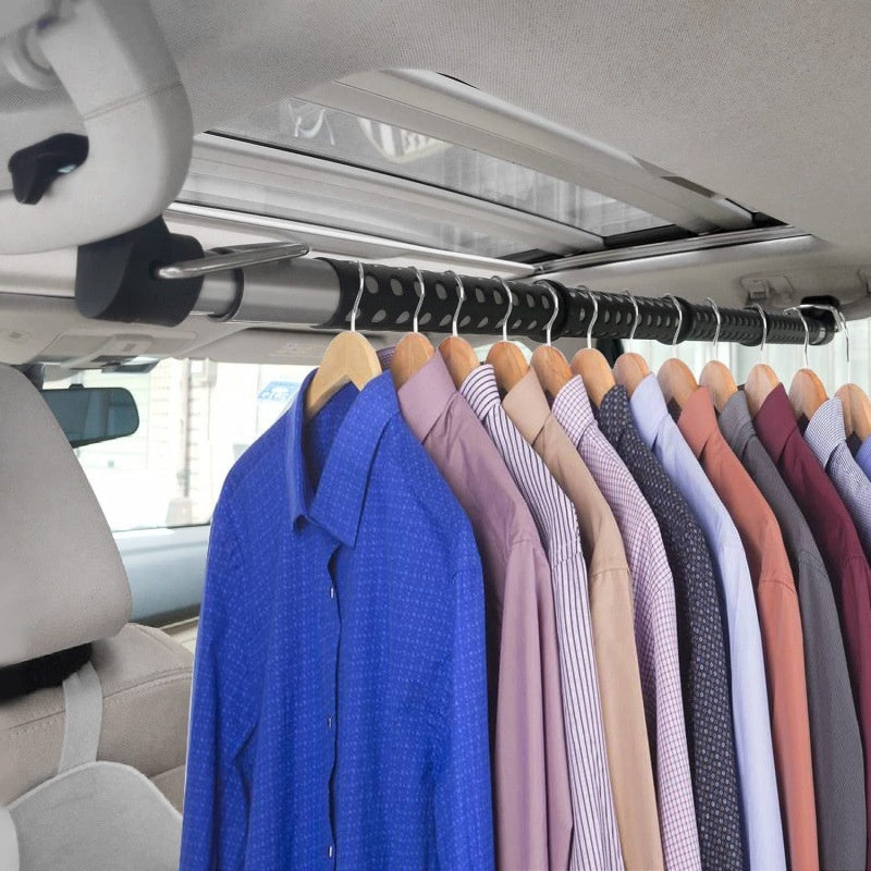 Retractable Metal Car Clothes Hanger & Drying Rack for Vehicles