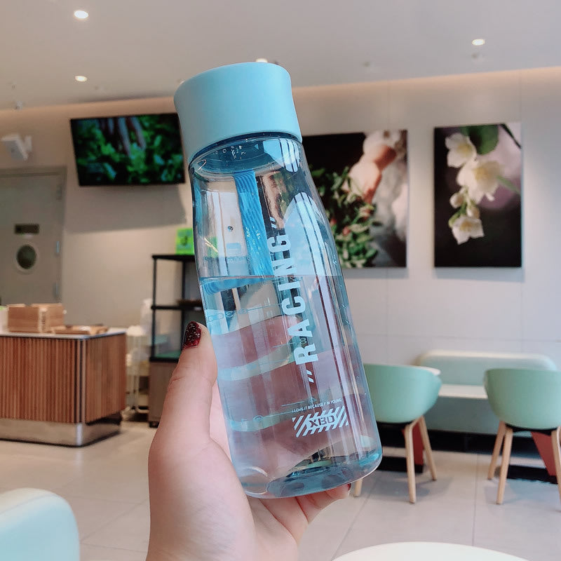 Portable Plastic Water Bottle with Leak-Proof Lid for Sports and School - 550ml/650ml