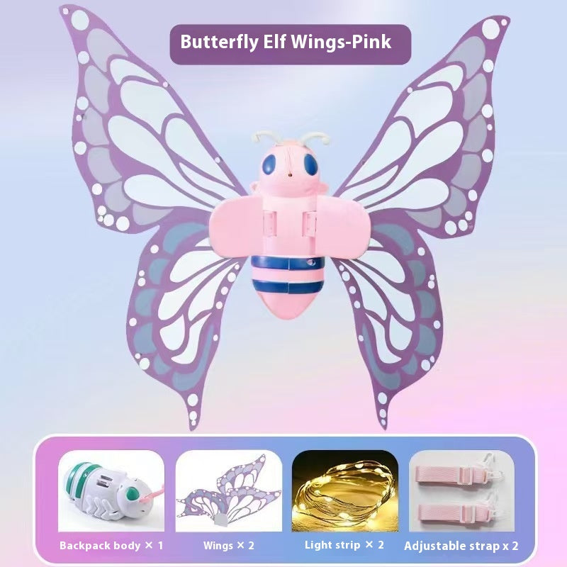 Children's Electric Luminous Butterfly Wings - Light Music Flapping Decoration