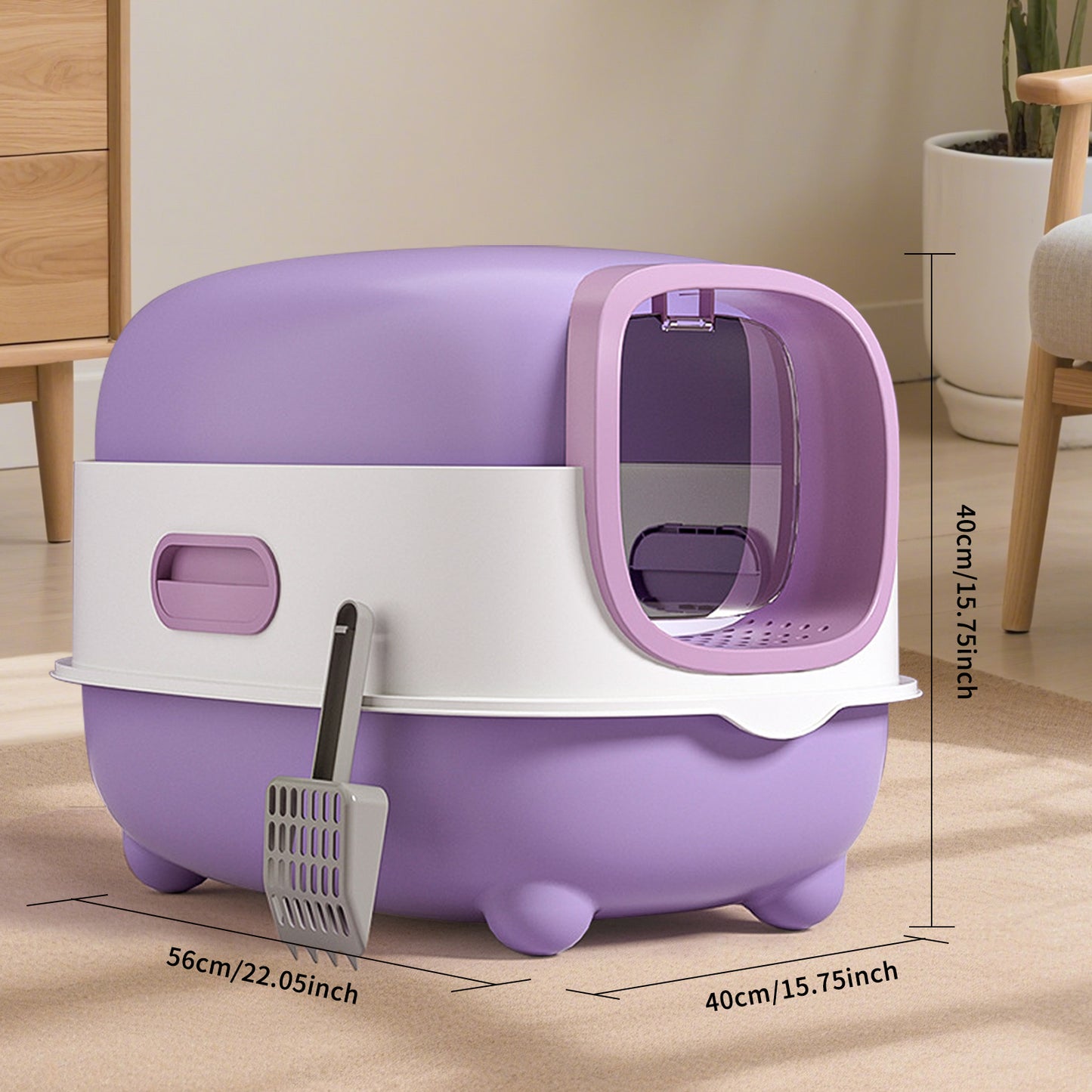 Self Pickup Cat Litter Box - E-Model Pet Furniture for Cats