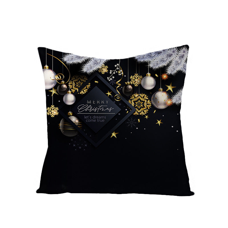Printed Peach Skin Pillowcase Sofa Cushion Cover Home Decor