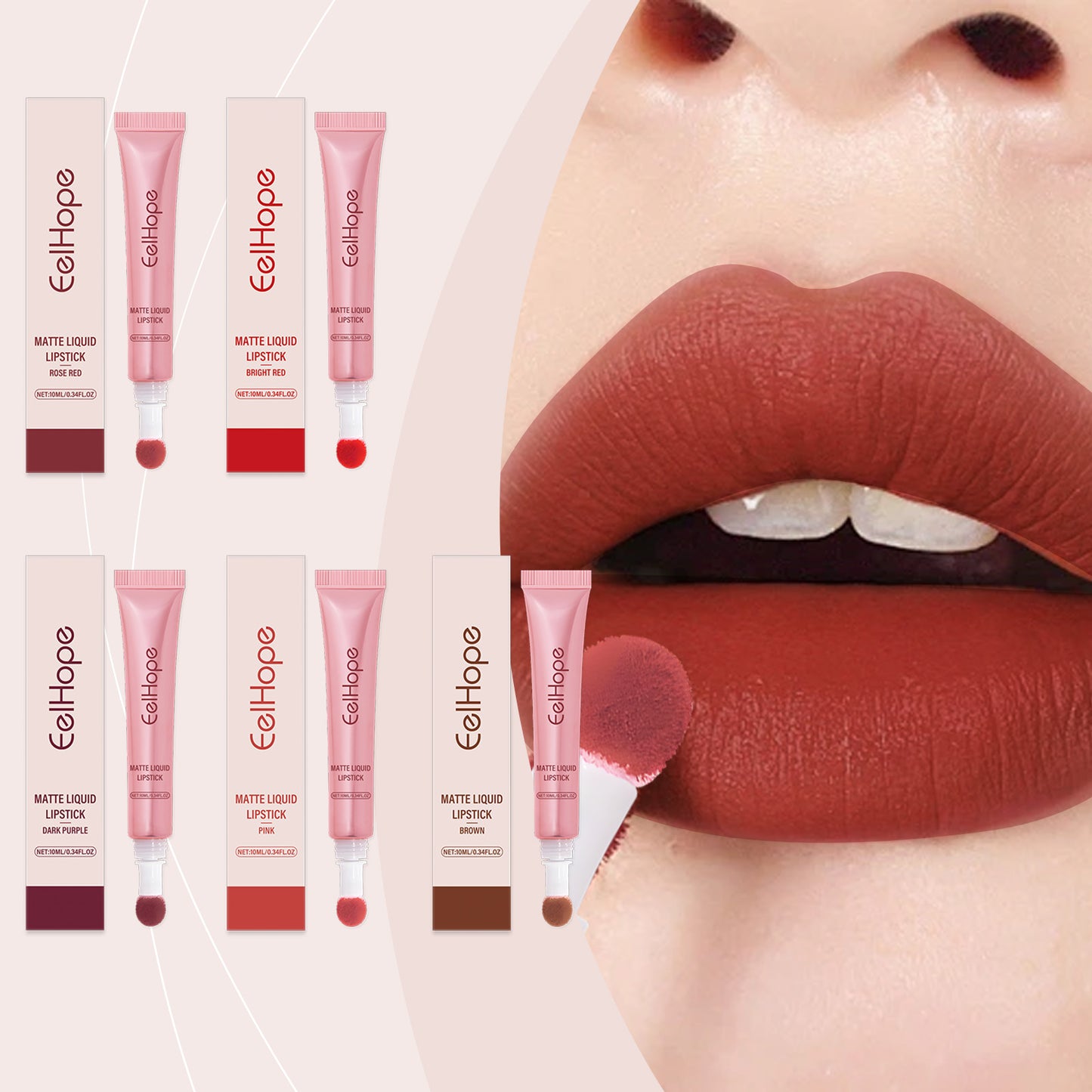 Matte Liquid Lip Gloss - Long-Lasting Moisturizing Non-Stick Lip Makeup