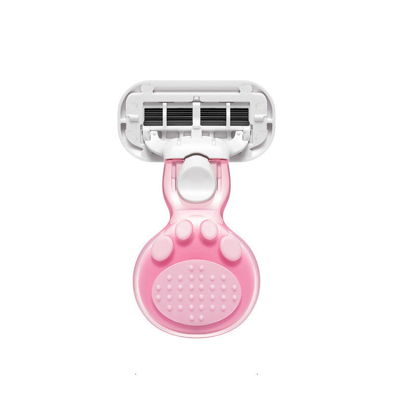 Women's Small Shell Cat's Paw Hair Trimmer - Manual Razor for Full Body Grooming