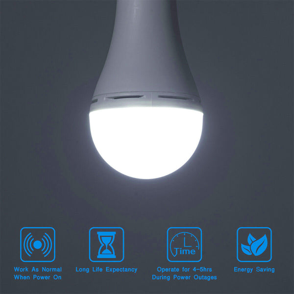 R70 LED Rechargeable Emergency Floodlight Bulb with Hook - 130x70mm