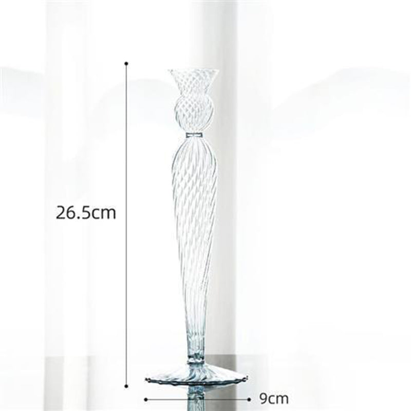 Glass Candle Holder Vase for Home Decor - Elegant Table Centerpiece