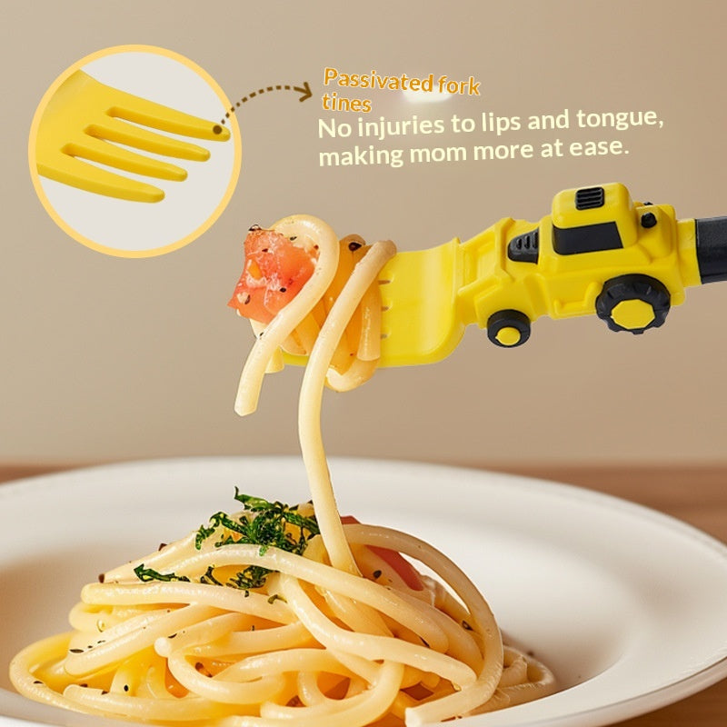 Children's Heavy Duty Plastic Construction Vehicle Shovel and Fork Set