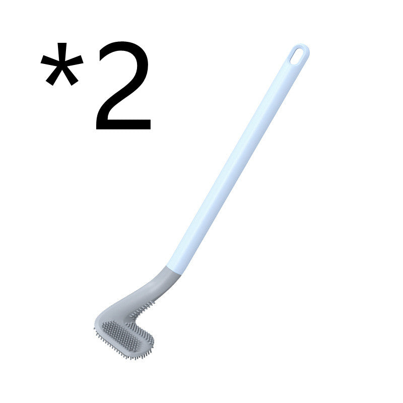 Long Handle Plastic Toilet Brush with No Dead Ends - Easy Cleaning & Hanging Option