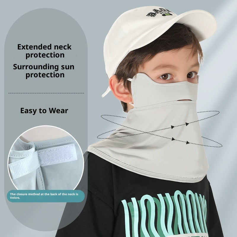 Kids Ice Silk UV Protection Face Mask