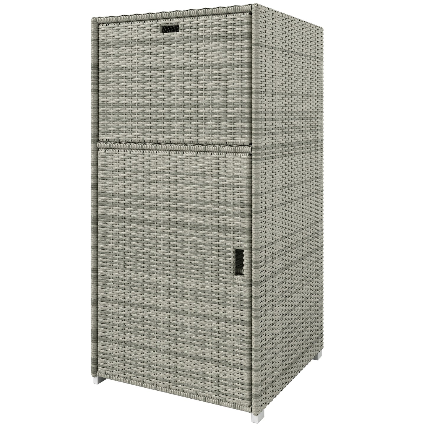 Outdoor Towel Rack with Drawer and Cabinet - Gray