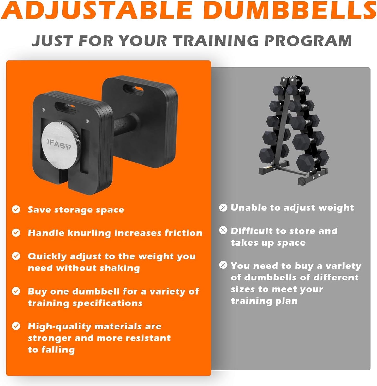 9-in-1 Adjustable Dumbbell Set with Quick-Lock and Anti-Slip Design