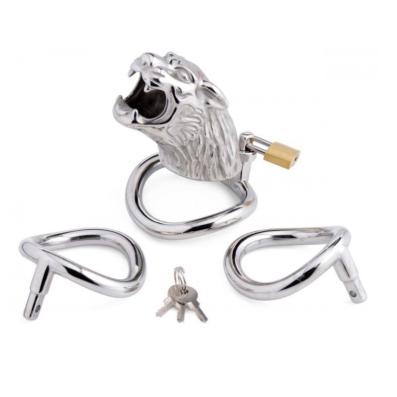 Metal Bird Cage Chastity Lock for Adult Wellness - Multiple Sizes and Set Options