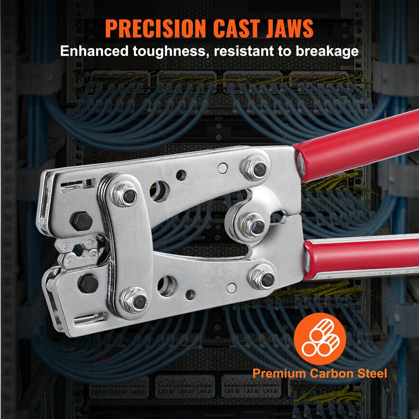 Crimping Tool Kit with 6 Die Sizes, Copper Ring Connectors & Heat Shrink Tubes