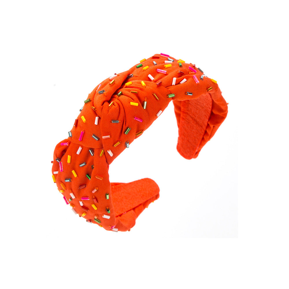Fashion Hand-Stitched Glass Tube Headband with Temperament - Multiple Colors