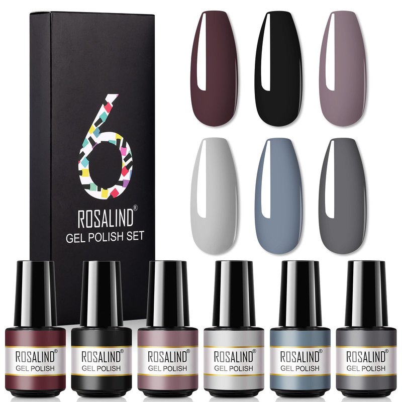 Glitter Nail Polish Set - 6 Piece Gel Kit