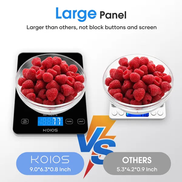 Digital Kitchen Scale - 33lb/15kg Precision with Tare Function