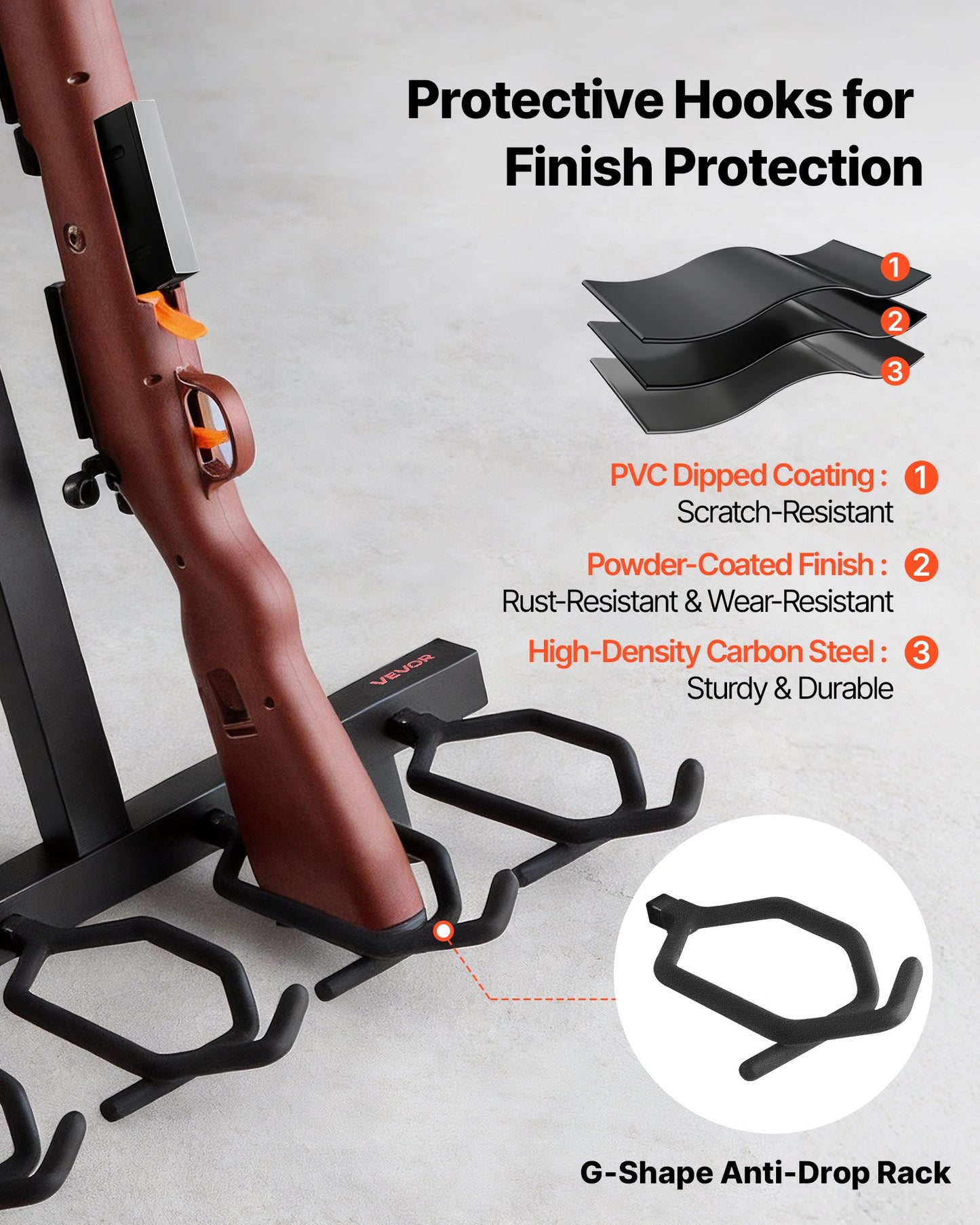 Heavy Duty Folding Steel Gun Rack - Holds 7 Pistols & 4 Rifles, Indoor Outdoor Storage