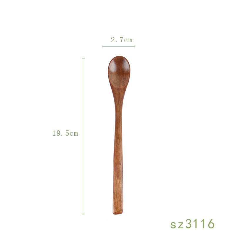 Solid Wood Honey Spoon - Japanese Style Kitchen Utensil
