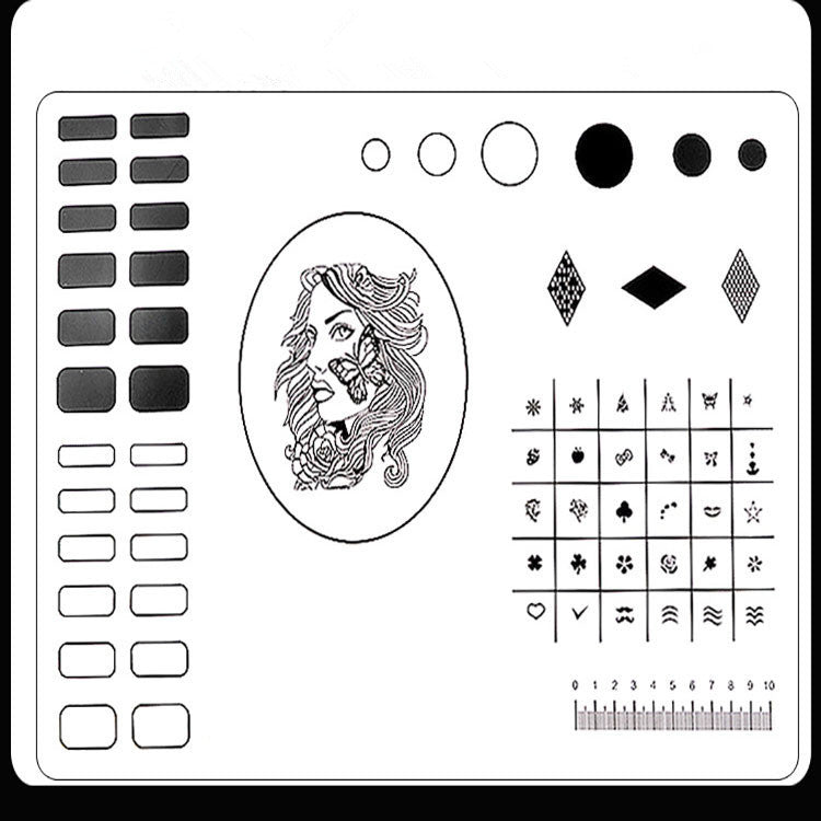 Nail Art Silicone Printing Practice Pad for Beginners DIY Nail Design Equipment