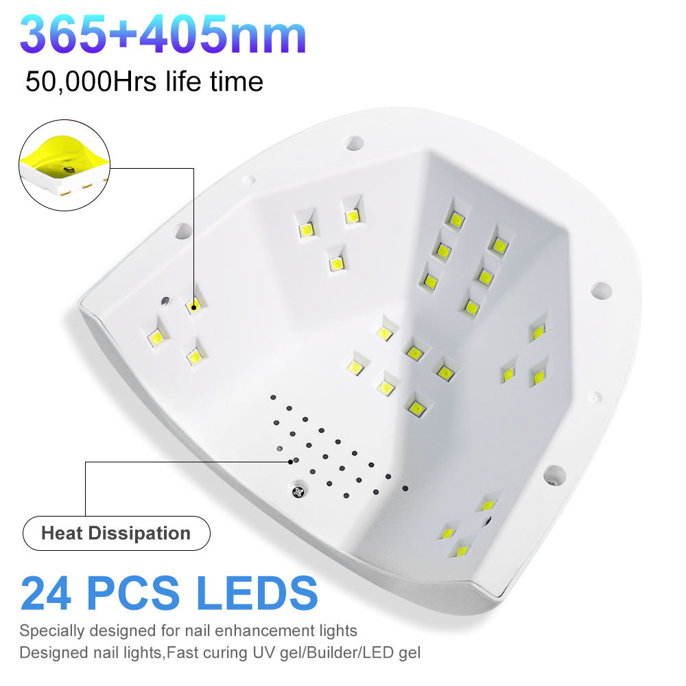 Professional UV LED Nail Lamp - Fast Curing Gel Polish Dryer with Timer