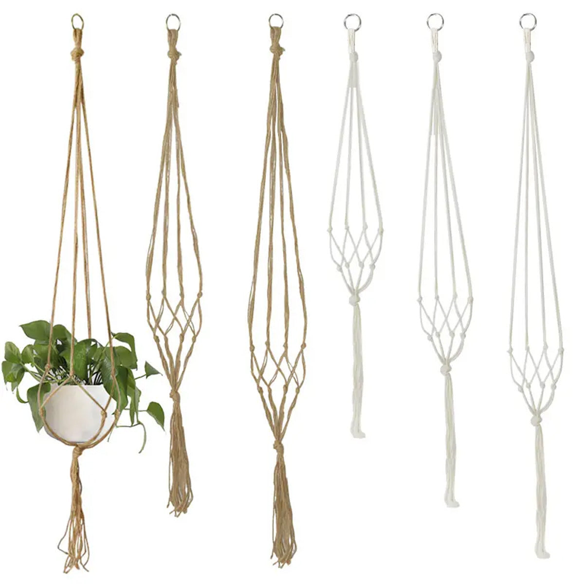Hanging Mesh Storage Basket with Hemp & Cotton Rope Options – Home & Garden