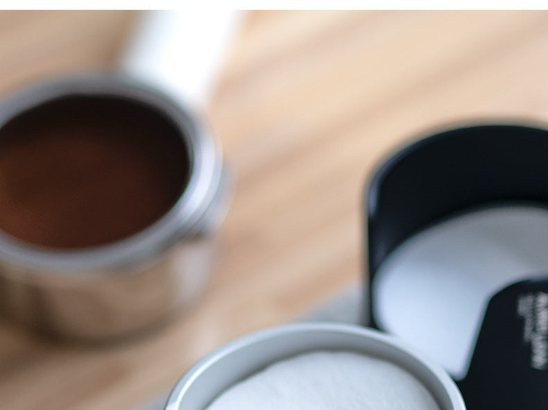 Universal Coffee Filter Paper Holder - Modern Aluminum & Wood Design