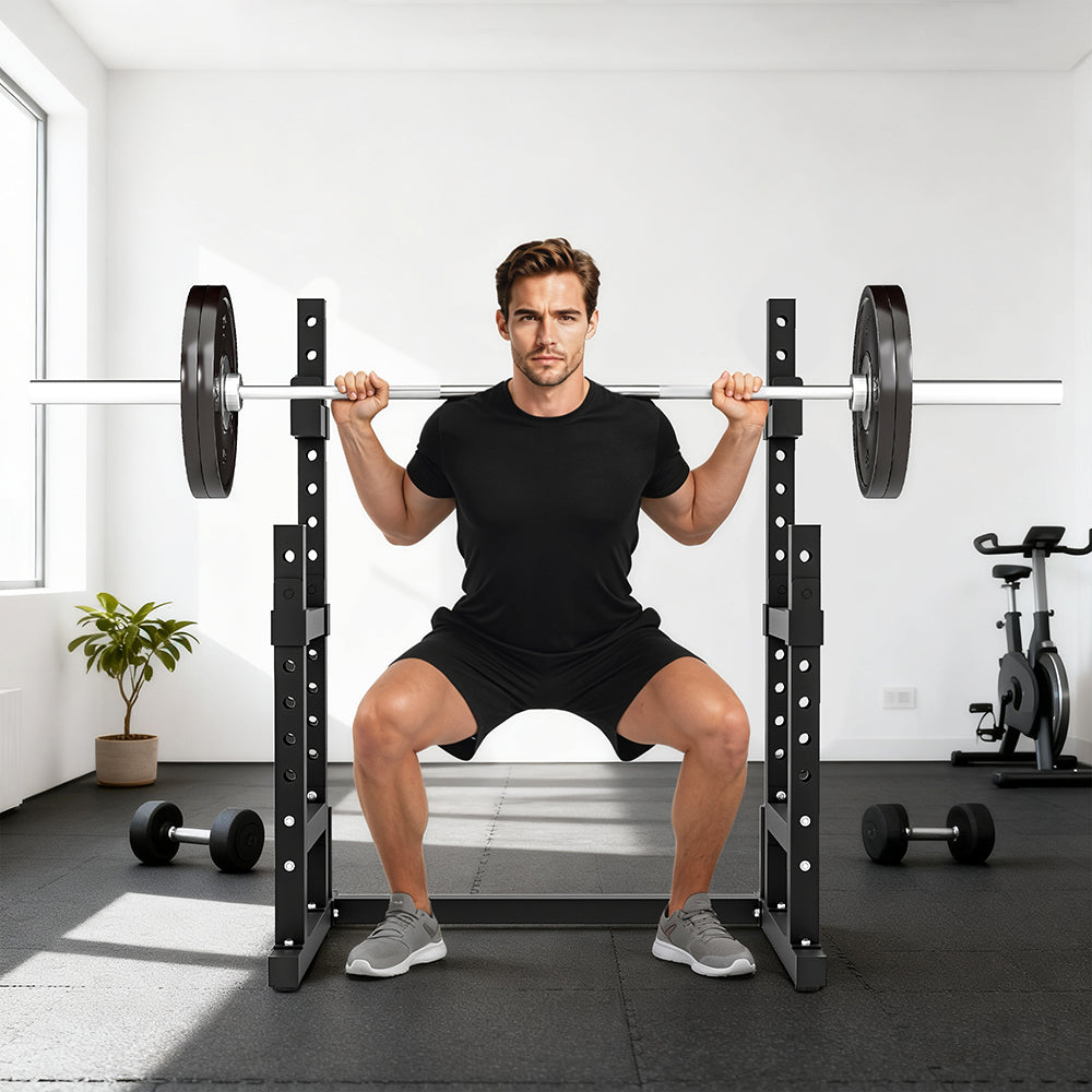 Adjustable Squat Rack for Home Gym - 660 lbs Capacity
