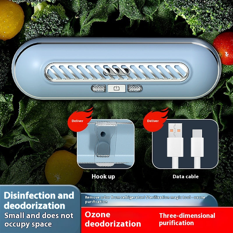 Refrigerator Deodorizer with Ozone Sterilization - Fresh Keep & Odor Removal