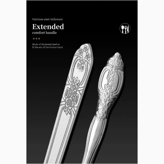 Premium Stainless Steel Cutlery Set - 4-Piece Flatware for Home