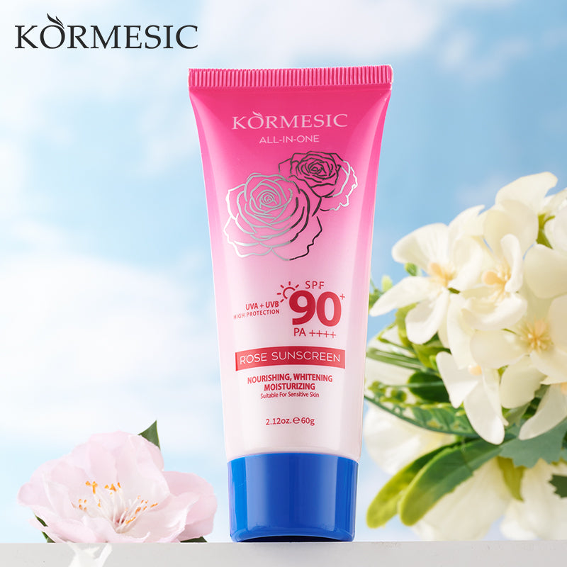 Rose Whitening Moisturizing Sunscreen for Face SPF 30 - Hydrating & Brightening