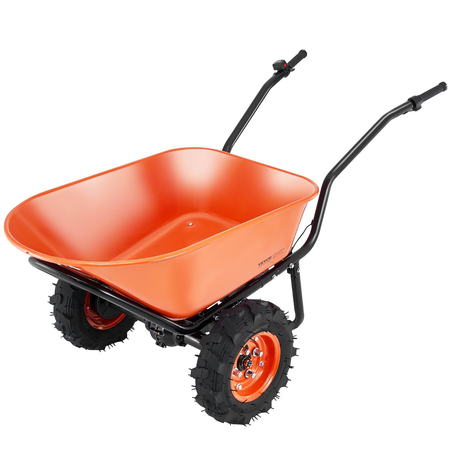 Electric Wheelbarrow Cart 500W Powered Garden Wagon with 573 Lb Capacity