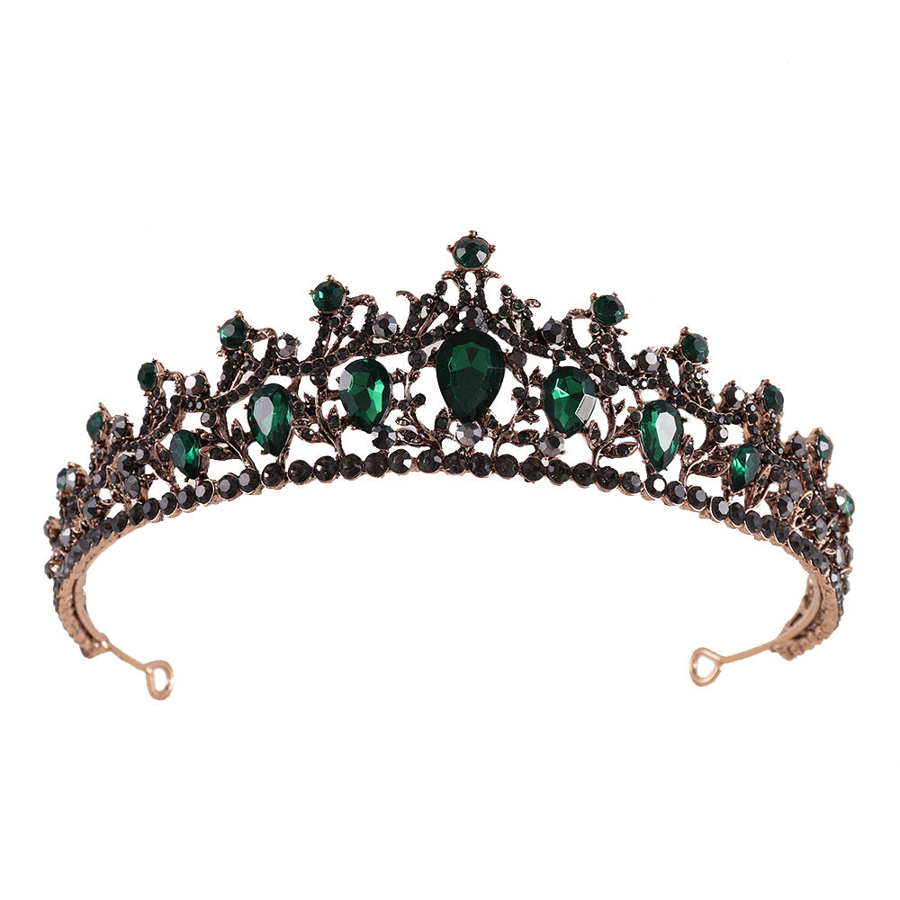 Baroque Vintage Bridal Crown - Ancient Gray Diamond