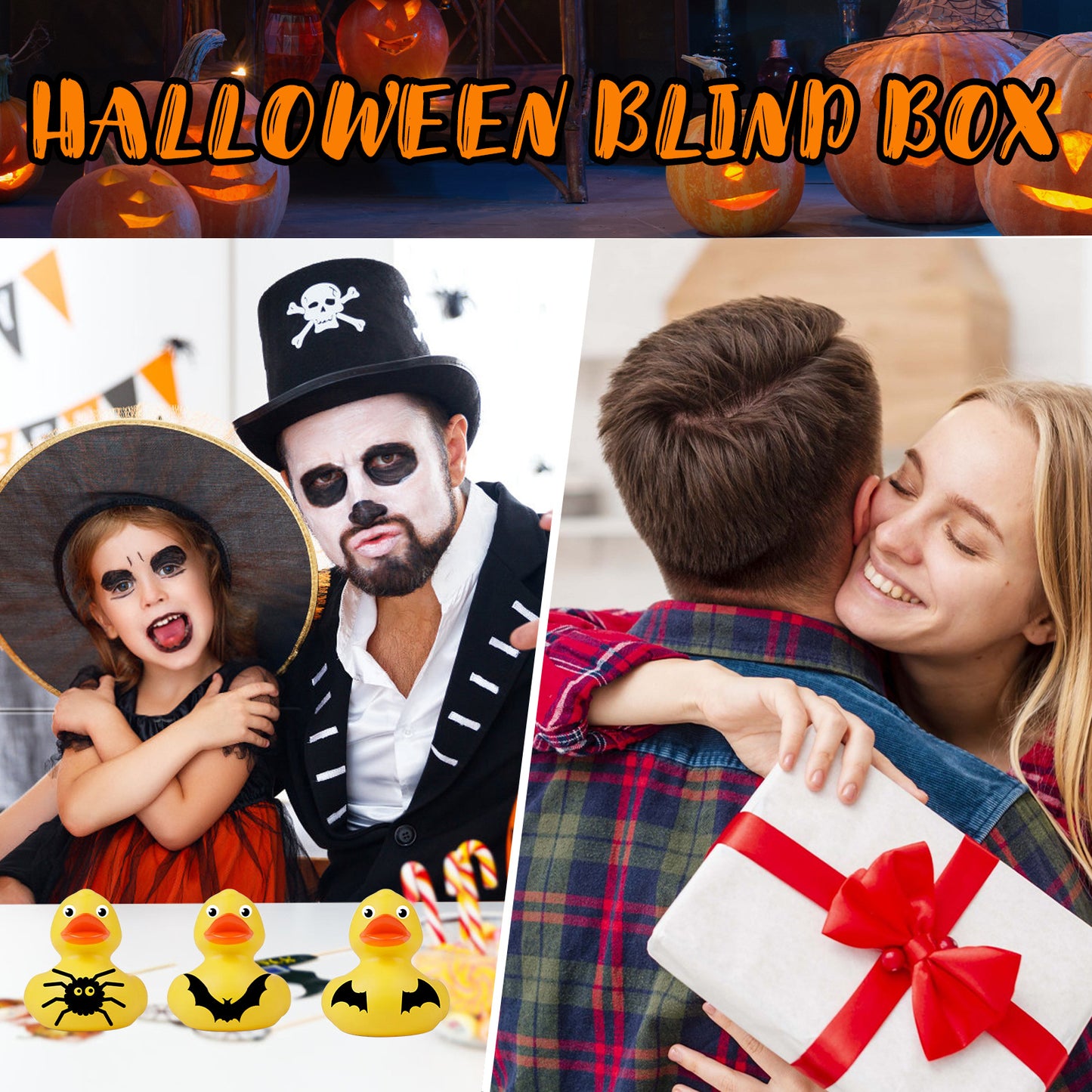 Halloween Rubber Duck Blind Box Countdown Toy - Surprise 24 Grid Decoration