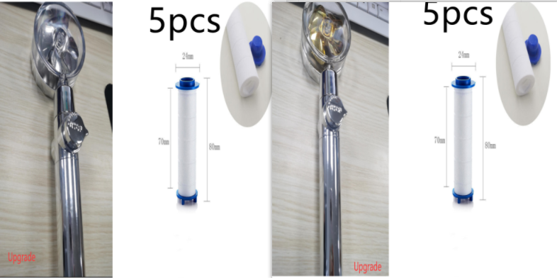 High Pressure Turbo Shower Head with Water Saving Feature & 360° Fan Extension