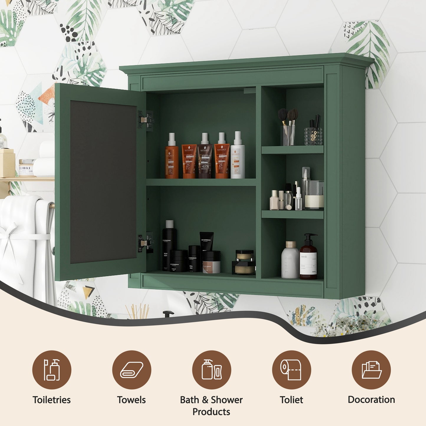 30 X 28 Medicine Cabinet, Wall Mounted Bathroom Storage Modern